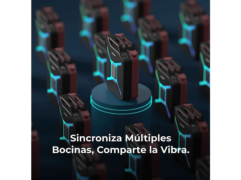 Altavoz de gran potencia  - Go - Sonido Surround 360°, Iluminación RGB, Exteriores ULTIMEA, Rojo — foto 8