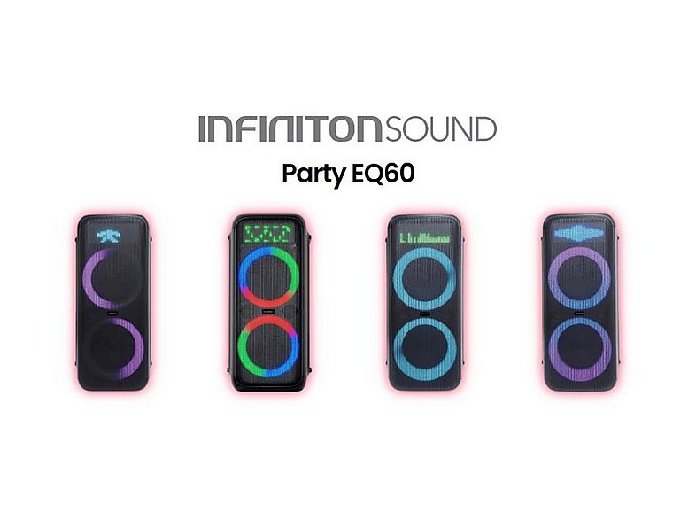 Altavoz de gran potencia  - Party EQ60 INFINITON, Negro — foto 4