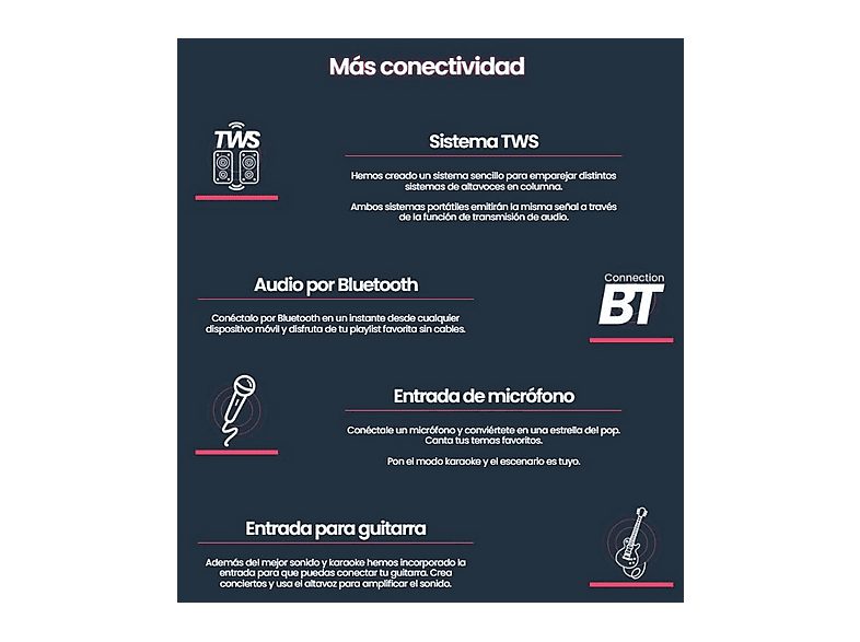 Altavoz de gran potencia  - Party EQ90 INFINITON, Negro — foto 7