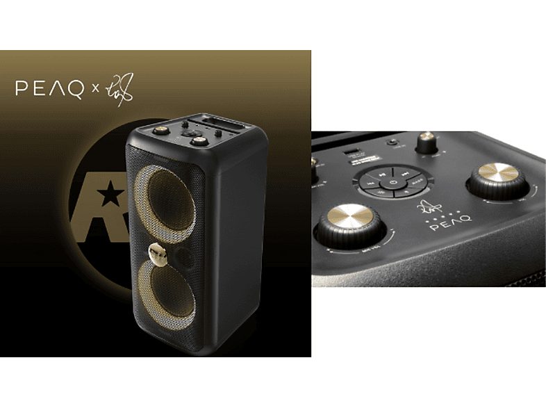 Altavoz de gran potencia - PEAQ PPS 200-RW, 80W, Modo Karaoke, 8h Autonomía, Edición Robbie Williams, Bass Booster, Efectos de Iluminación, Negro — foto 6