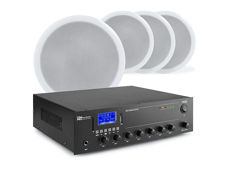 POWER DYNAMICS Altavoz de gran potencia  - PPA30 +  CSPB6 POWER DYNAMICS, White