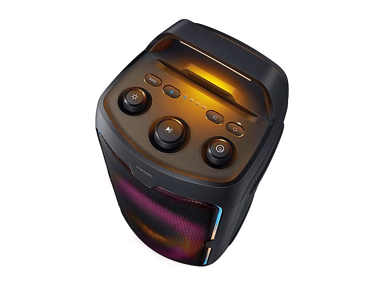 Altavoz de gran potencia - Samsung MX-ST40F/ZF, Portátil para fiestas, Asa de transporte y ruedas, Iluminación personalizable, Aut 12h, 160 W, Negro — foto 5