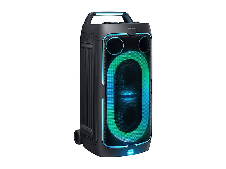 Altavoz de gran potencia - Samsung MX-ST50F/ZF, Portátil para fiestas, Asa de transporte y ruedas, Iluminación personalizable, Aut 18h, 240 W, Negro — foto 4
