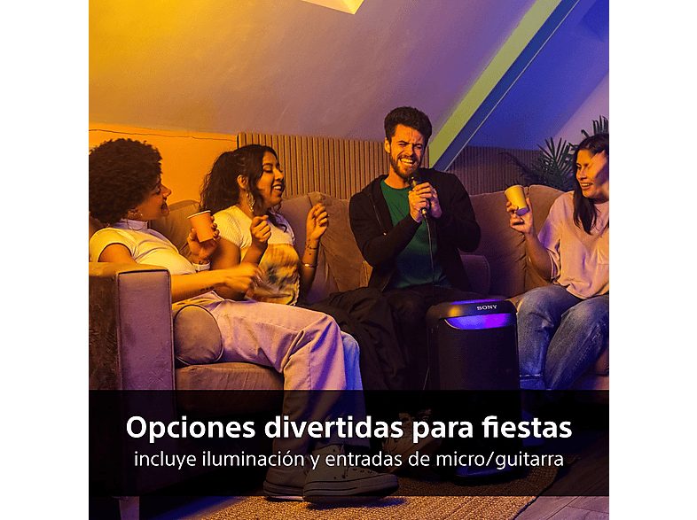 Altavoz de gran potencia - Sony SRS-XV500B, Inalámbrico para fiestas, Sonido potente, MEGA BASS, 25h batería, Portátil, Bluetooth, Karaoke y Guitarra — foto 5