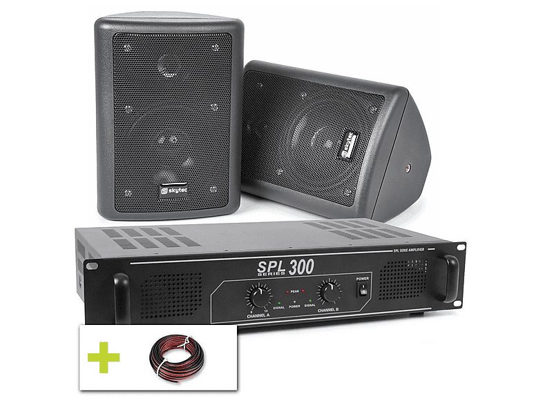 SKYTEC Altavoz de gran potencia  - SPL 300 SKYTEC, Black