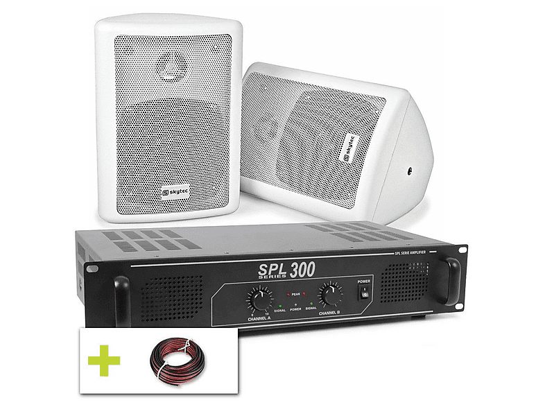 SKYTEC Altavoz de gran potencia  - SPL 300 SKYTEC, White