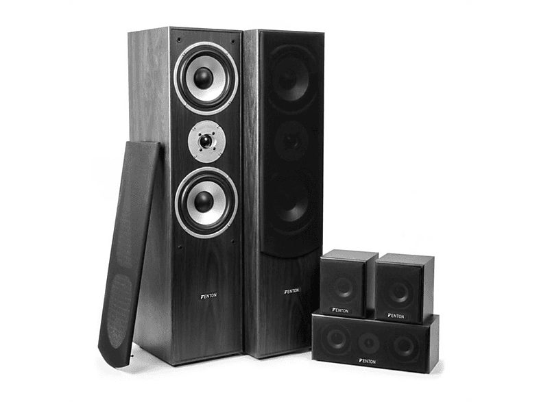 FENTON Altavoz de suelo - FENTON HF5B, 335 W, 5.0 canales, Negro