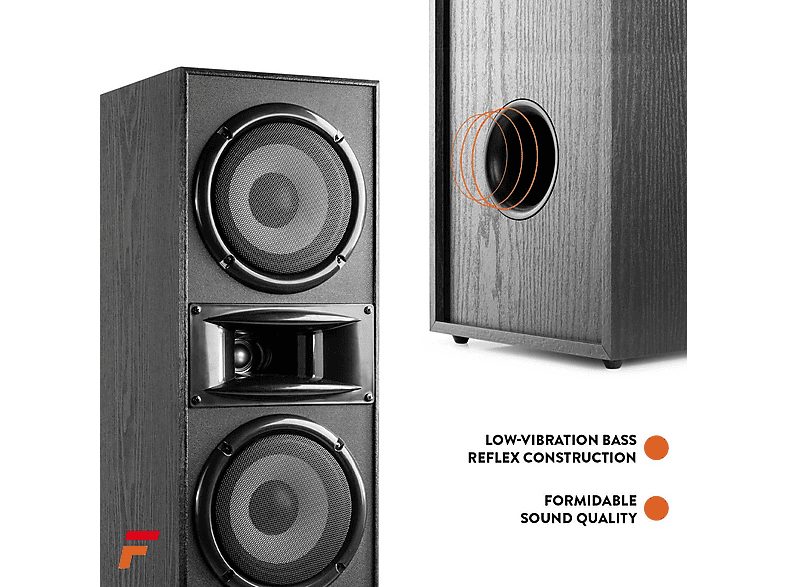 Altavoz de suelo - FENTON SHF700B, Black — foto 6