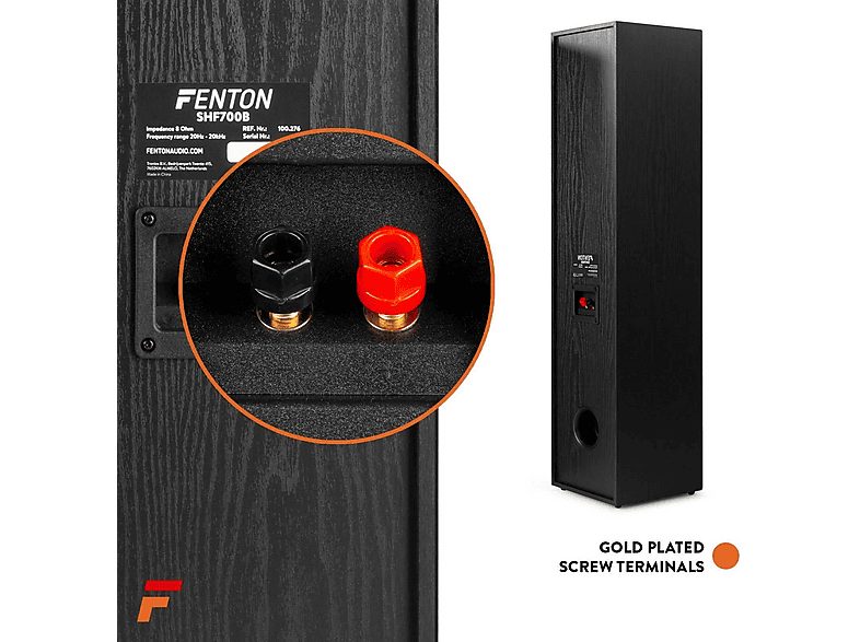 Altavoz de suelo - FENTON SHF700B, Black — foto 8