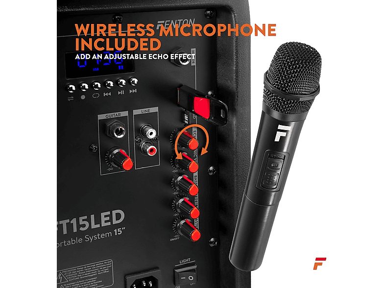 Altavoz de suelo  - FT15LED FENTON, Negro — foto 5