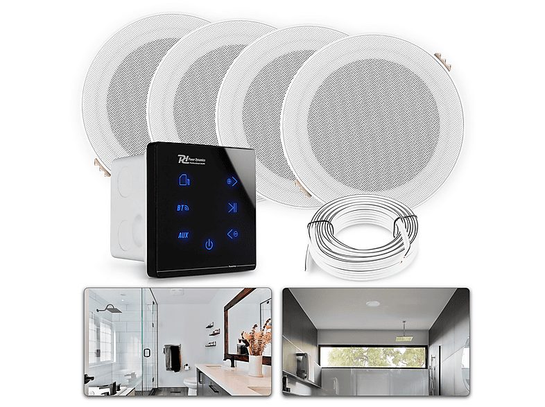 POWER DYNAMICS Altavoz de techo - POWER DYNAMICS PD bathroom sound systems black - 100W, Black