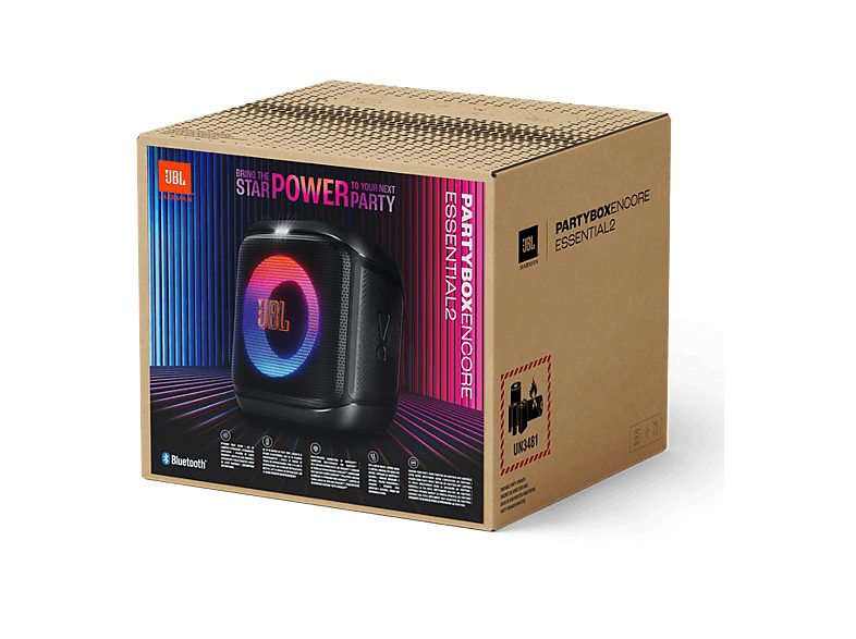 Altavoz inalámbrico - JBL Partybox Encore Essential 2, 100W, 15h de Autonomía, IPX4, Negro — foto 8