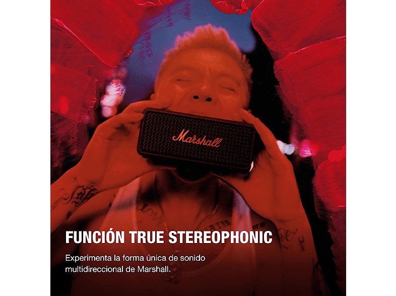 Altavoz inalámbrico - Marshall EMBERTON III, 76 W, Bluetooth, Autonomía 32 h, Micrófono, Black and Brass — foto 3