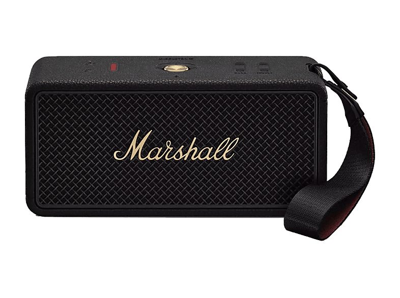 Altavoz inalámbrico - Marshall Middleton II, Bluetooth, 30 h Autonomía, Micrófono integrado, IP67, Black and Brass