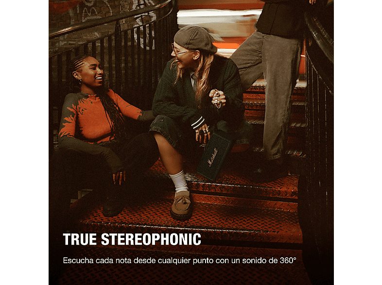 Altavoz inalámbrico - Marshall Middleton II, Bluetooth, 30 h Autonomía, Micrófono integrado, IP67, Black and Brass — foto 3