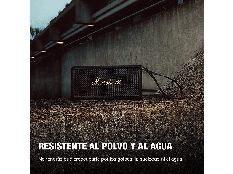 Altavoz inalámbrico - Marshall Middleton II, Bluetooth, 30 h Autonomía, Micrófono integrado, IP67, Black and Brass — foto 4