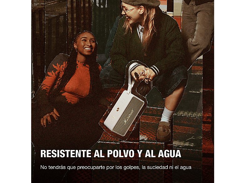 Altavoz inalámbrico - Marshall Middleton II, Bluetooth, 30 h Autonomía, Micrófono integrado, IP67, Crema — foto 4