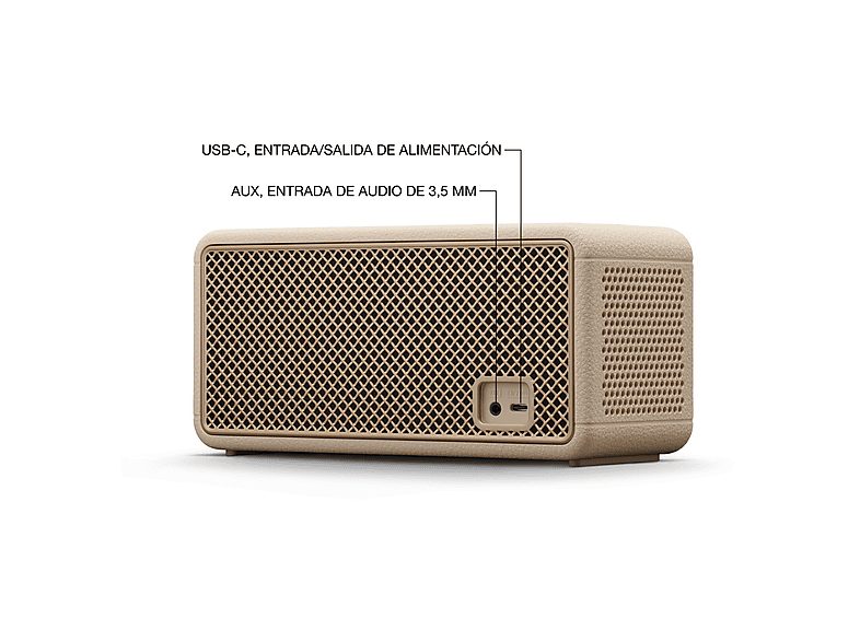 Altavoz inalámbrico - Marshall Middleton II, Bluetooth, 30 h Autonomía, Micrófono integrado, IP67, Crema — foto 7