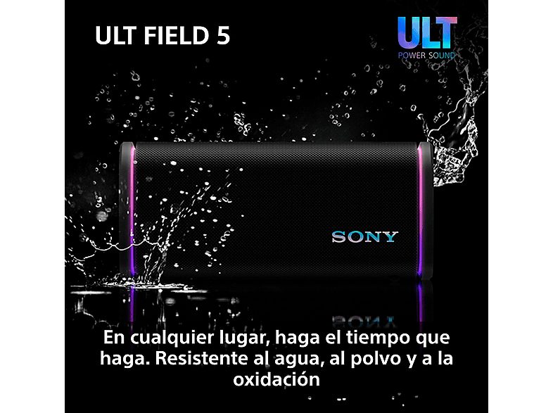 Altavoz inalámbrico - Sony ULT FIELD 5 (SRSULT50W), Bluetooth portátil, ULT POWER SOUND, 25 h, IP67, Resistente al agua, Correa, Con luces, Blanco — foto 8
