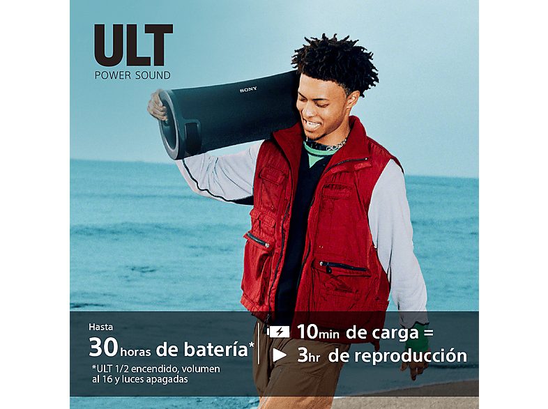 Altavoz inalámbrico - Sony ULT FIELD 7, SRSULT70B, Bluetooth, ULT POWER SOUND, Ultimate Deep Bass, Altavoz X-Balanced, Autonomía 30h, IP67, LED — foto 6