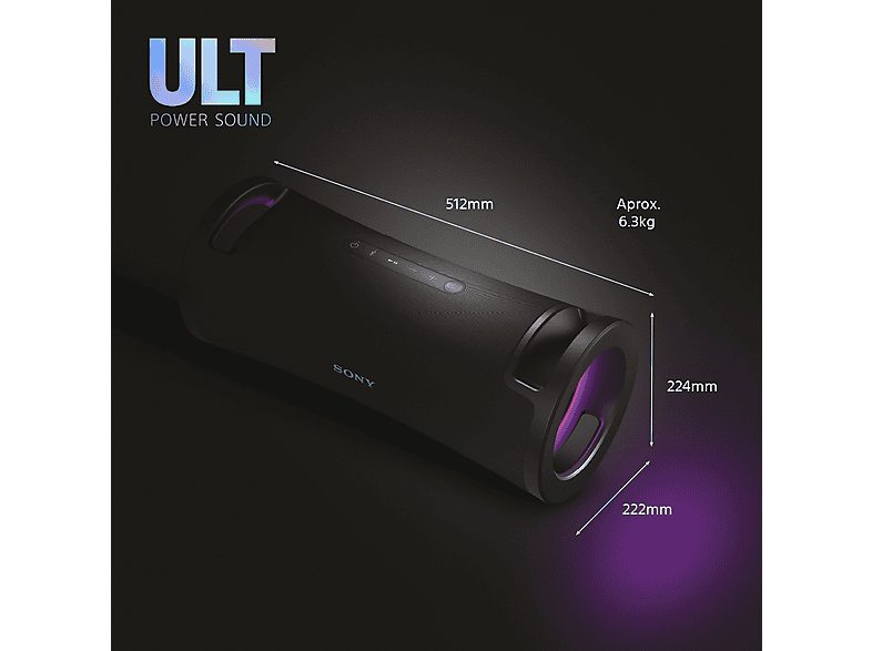 Altavoz inalámbrico - Sony ULT FIELD 7, SRSULT70B, Bluetooth, ULT POWER SOUND, Ultimate Deep Bass, Altavoz X-Balanced, Autonomía 30h, IP67, LED — foto 9