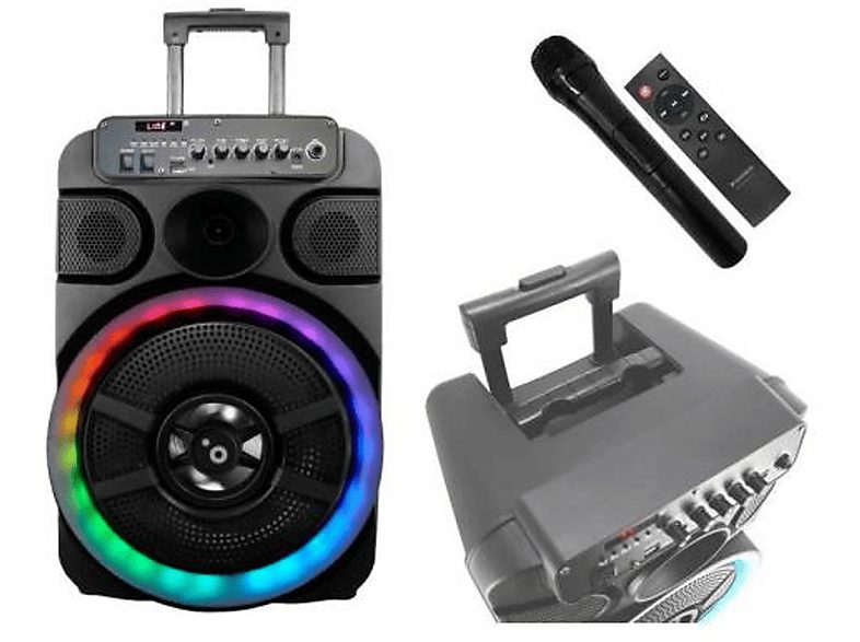 Altavoz inalámbrico - SUNSTECH Muscles 12/ 40W/ 1.0, 40 W, Bluetooth, de hasta 3 a 5 horas., Negro