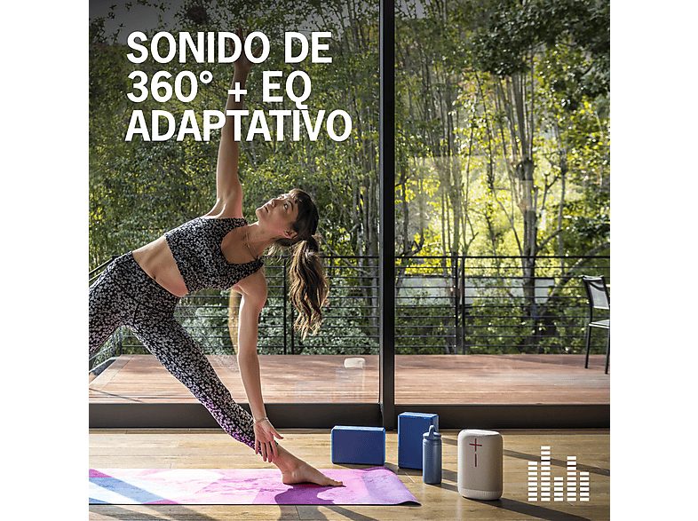 Altavoz inalámbrico - Ultimate Ears EPICBOOM, Bluetooth, 94 dBC, 17 horas, USB-C, EQ adaptativo, Sonido 360º, Emparejable, Clasificación IP67, Blanco — foto 2