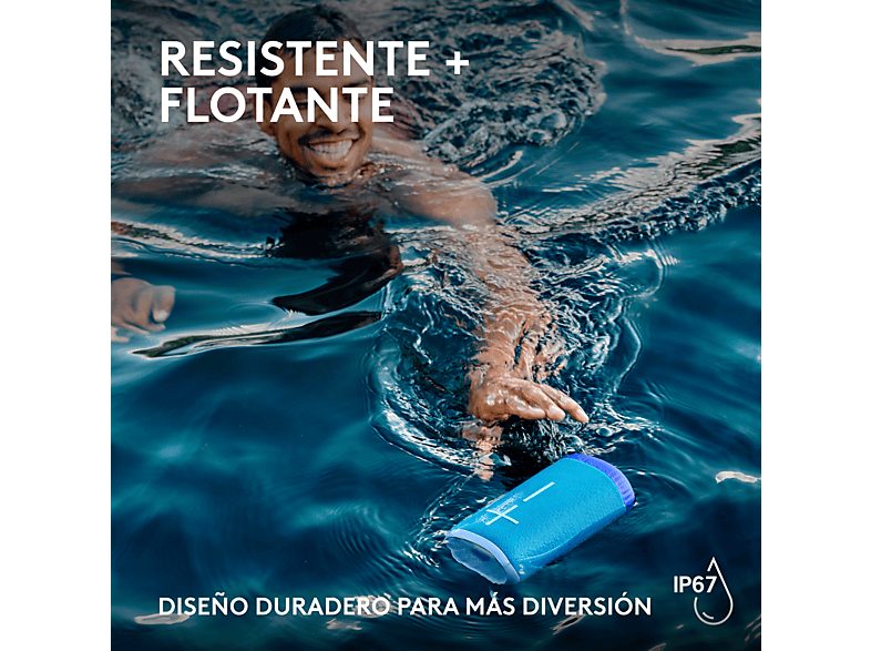 Altavoz inalámbrico - Ultimate Ears Everboom, Bluetooth, NFC, Sonido 360°, Ecualizador personalizable, 20h de batería, 84/85 dBC, Emparejable, Azul — foto 5