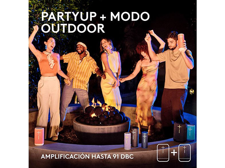 Altavoz inalámbrico - Ultimate Ears Everboom, Bluetooth, NFC, Sonido 360°, Ecualizador personalizable, 20h de batería, 84/85 dBC, Emparejable, Negro — foto 4