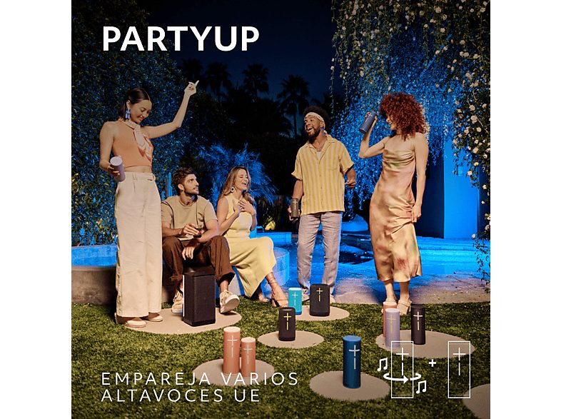 Altavoz inalámbrico - Ultimate Ears Megaboom 4, Bluetooth, Sonido 360°, 81/91 dBC, Certificación IP67, Emparejable, PartyUp, 20hs batería, Negro — foto 2