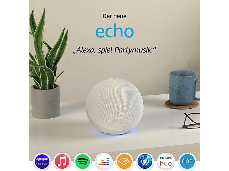 Altavoz inteligente - AMAZON L4S3RE, Amazon Alexa, Blanco — foto 4