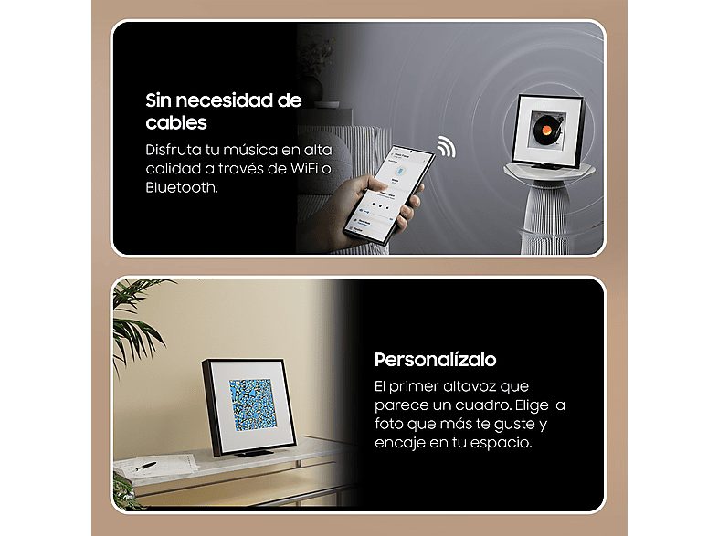 Altavoz - Samsung MUSIC FRAME HW-LS60D/ZF, Bluetooth, 6 altavoces, Dolby Atmos inalámbrico, Negro — foto 3