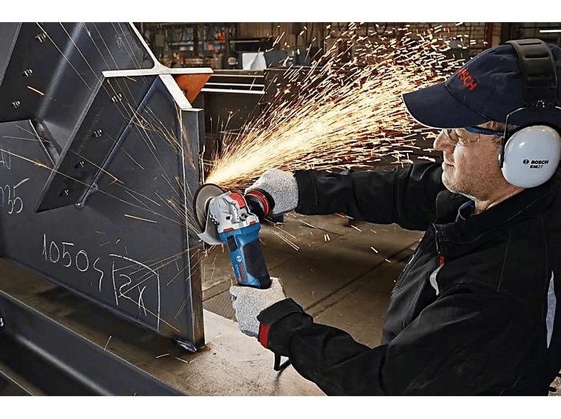 Amoladora  - 06017C8002 BOSCH, Negro, Azul, Plata — foto 2