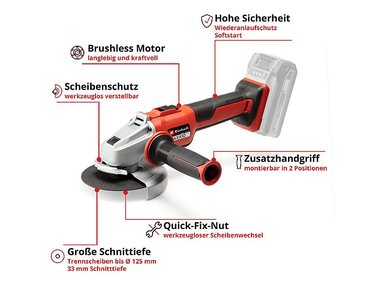 Amoladora  - 4431151 EINHELL, Negro, Rojo — foto 3