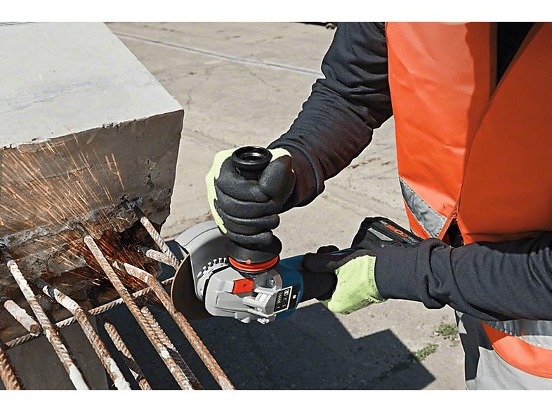 Amoladora  - GWS 18V-10 PSC BOSCH, Negro, Azul, Gris, Rojo — foto 2