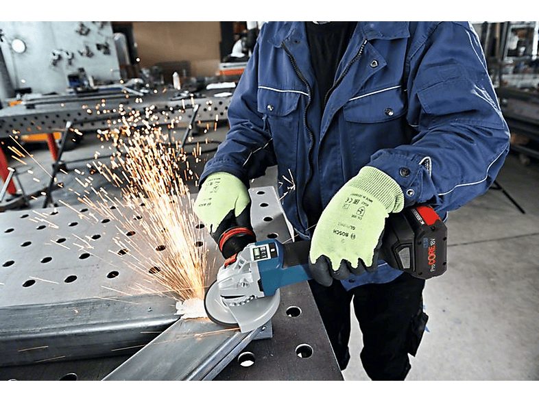 Amoladora  - GWS 18V-10 PSC BOSCH, Negro, Azul, Gris, Rojo — foto 3