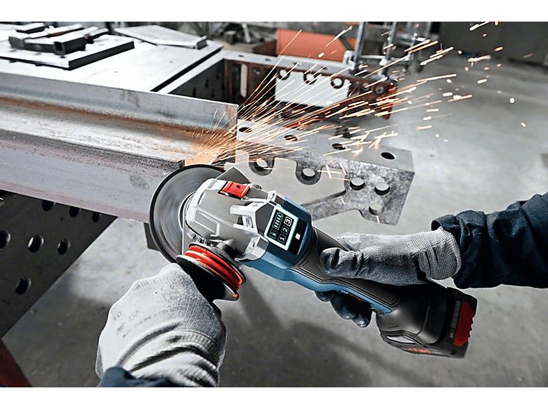 Amoladora  - GWS 18V-10 PSC BOSCH, Negro, Azul, Gris, Rojo — foto 4