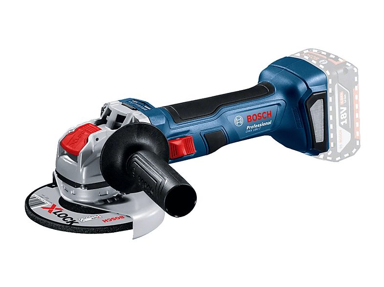 Amoladora  - GWX 18V-7 Professional BOSCH, Negro, Azul