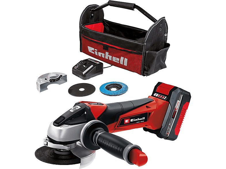 EINHELL Amoladora  - TE-AG 18/115 Li EINHELL, Negro, Rojo, Plata
