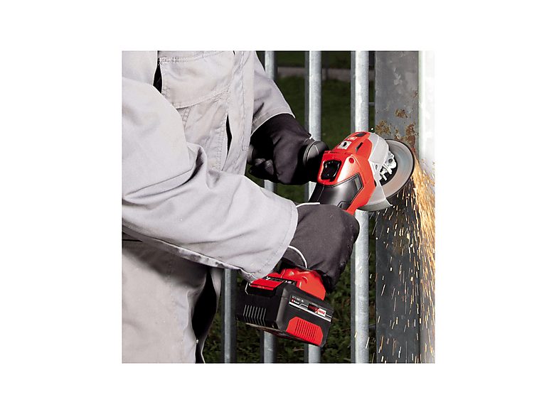 Amoladora  - TE-AG 18/115 Li EINHELL, Negro, Rojo, Plata — foto 3