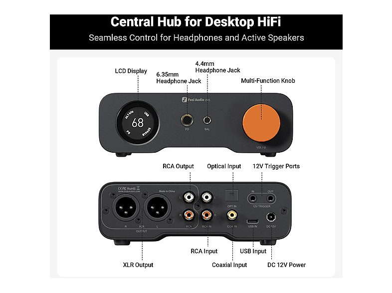 Amplificador de auriculares  - ZH3 FOSI AUDIO, Negro — foto 2