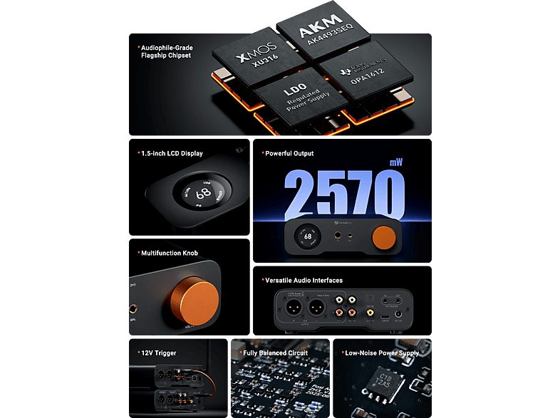 Amplificador de auriculares  - ZH3 FOSI AUDIO, Negro — foto 4