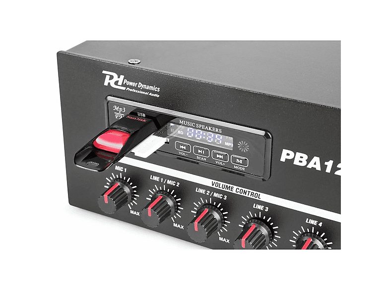Amplificador estéreo  - PBA120 POWER DYNAMICS, Negro — foto 6