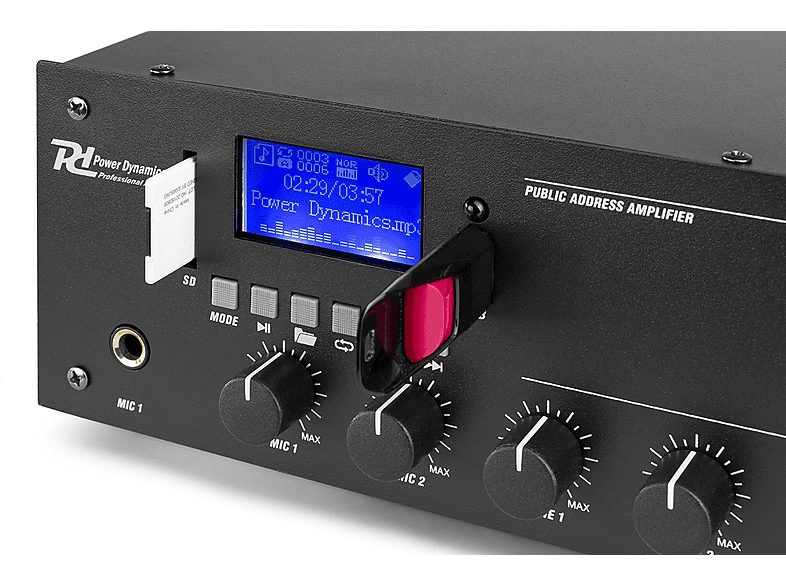 Amplificador estéreo  - PPA502 POWER DYNAMICS, Negro — foto 6