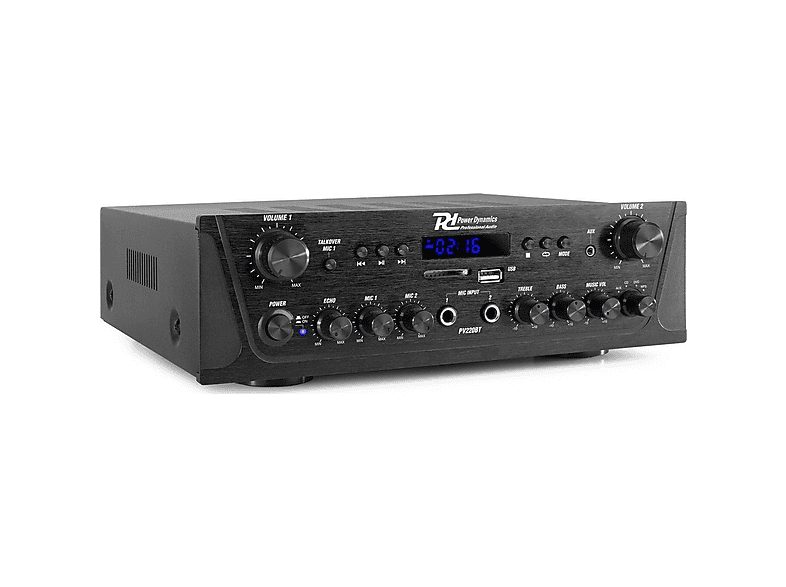 Amplificador estéreo  - PV220BT POWER DYNAMICS, Negro — foto 2