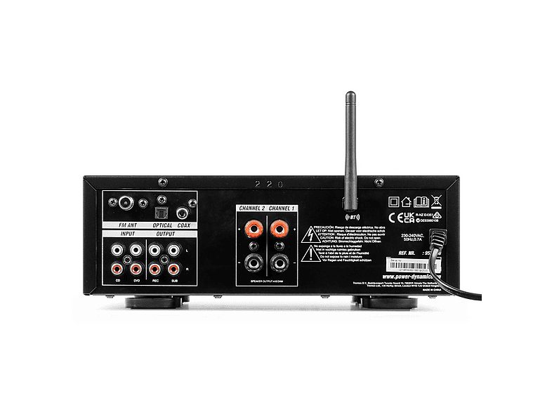 Amplificador estéreo  - PV220BT POWER DYNAMICS, Negro — foto 5