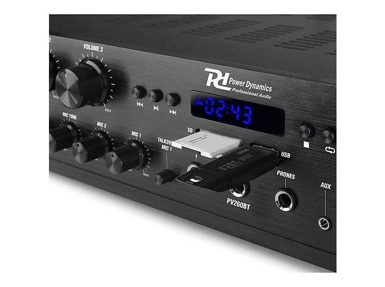 Amplificador estéreo  - PV260BT POWER DYNAMICS, Negro — foto 5