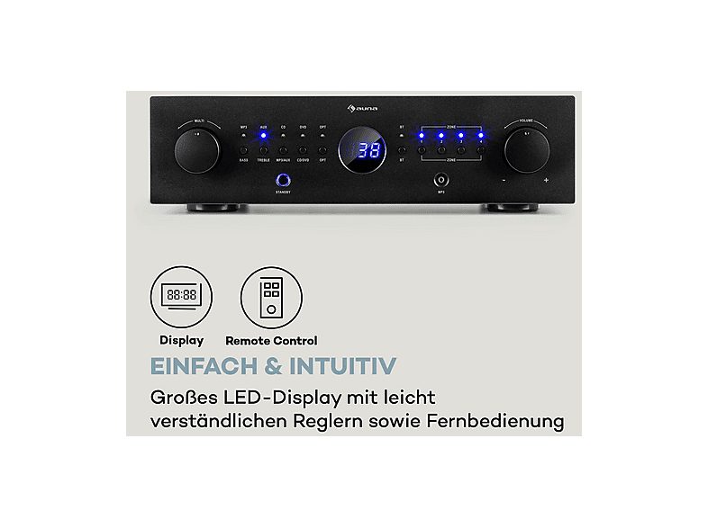 Amplificador HiFi  - AMP-CD950 DG AUNA, Negro — foto 5