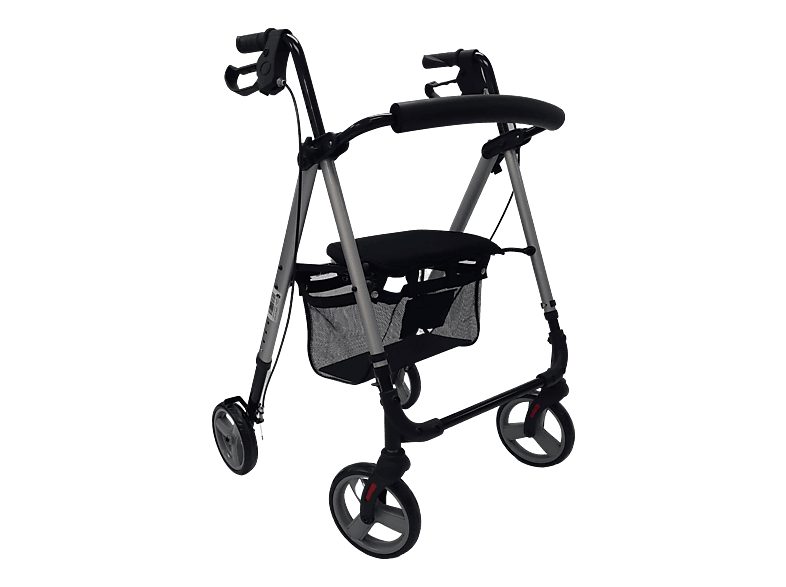 TRÉBOL ADVANCE Andador - TRÉBOL ADVANCE plegable con Frenos, Asiento y Cesta, Negro