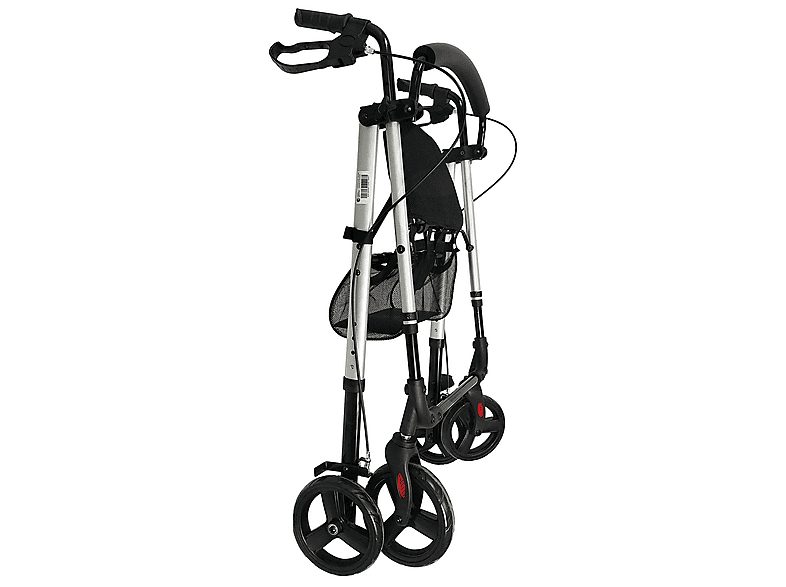 Andador - TRÉBOL ADVANCE plegable con Frenos, Asiento y Cesta, Negro — foto 2